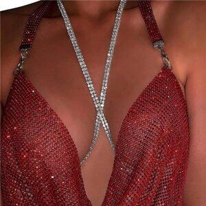 Chest Bracket Bras Chain Body Jewelry Sexy Bikini Crystal Body - Crystal Bra Cha